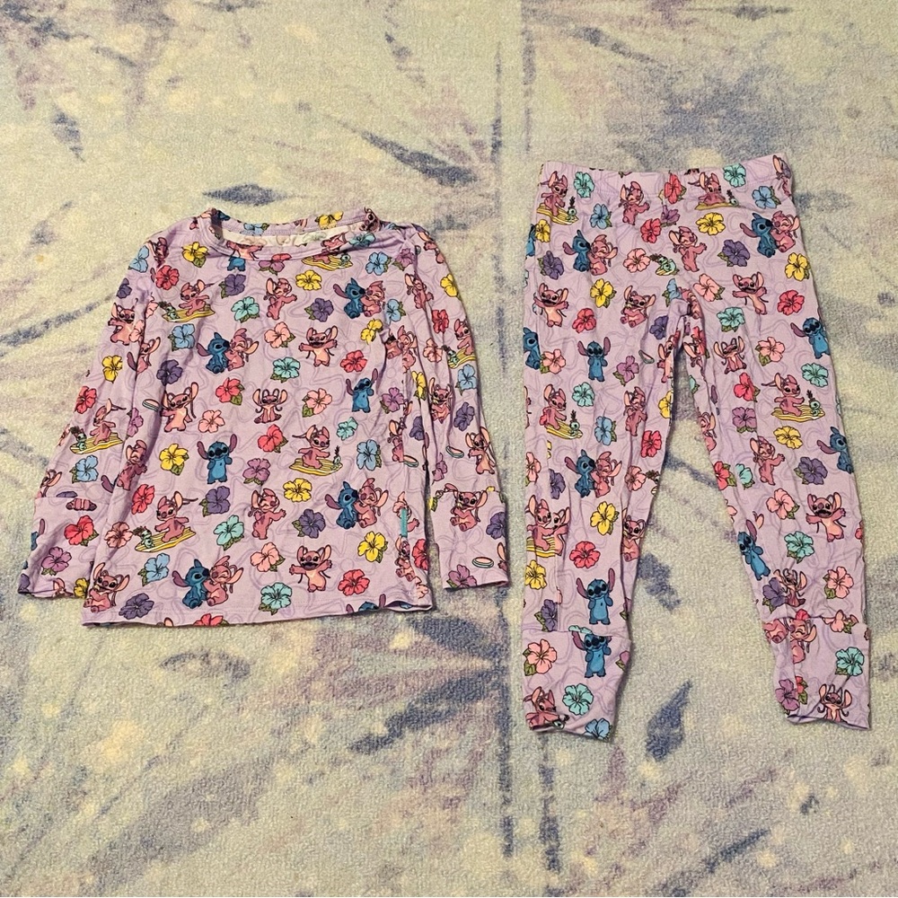 Posh Peanut Stitch and Angel Two Piece 2T Bamboo Pajamas
